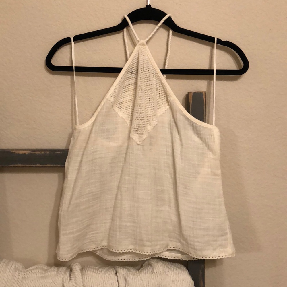 Aerie white crop top